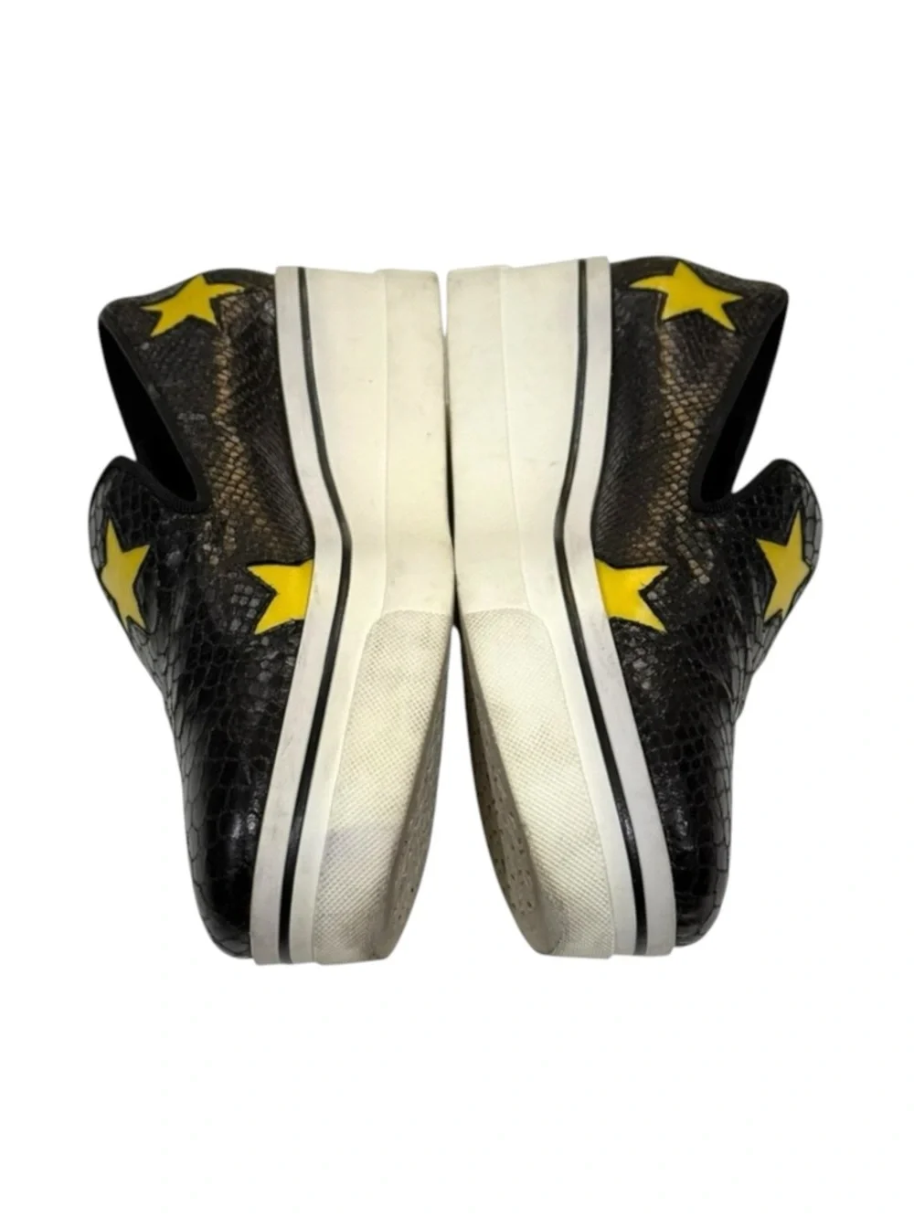 Stella McCartney ★ Binx Platform Loafers ★ Black ★ Yellow Stars ★ 40 9M 9.5M